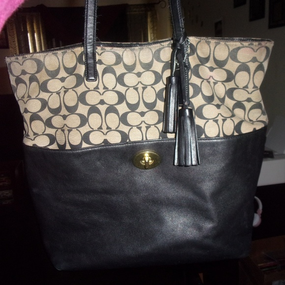 Coach Handbags - Womens Authentic Coach Handbag Brown and Black